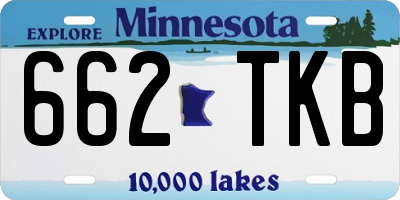MN license plate 662TKB