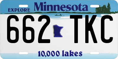 MN license plate 662TKC