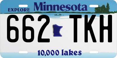 MN license plate 662TKH
