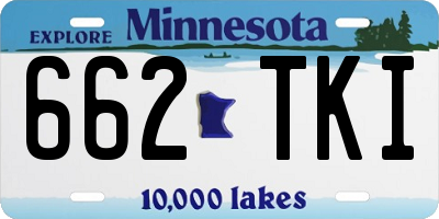 MN license plate 662TKI