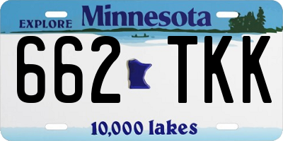 MN license plate 662TKK