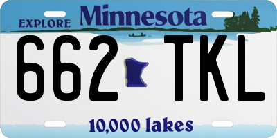 MN license plate 662TKL