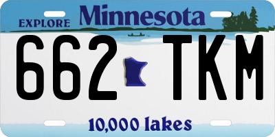 MN license plate 662TKM