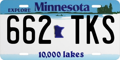 MN license plate 662TKS
