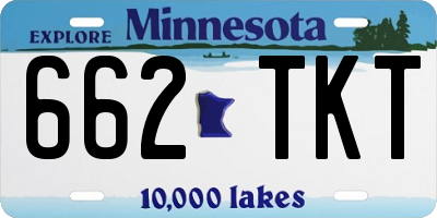 MN license plate 662TKT