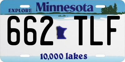 MN license plate 662TLF