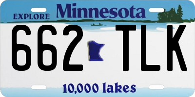 MN license plate 662TLK