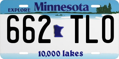 MN license plate 662TLO