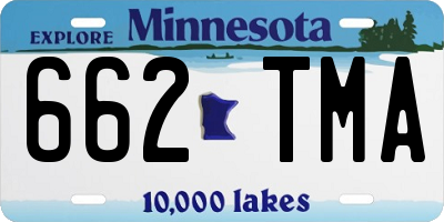 MN license plate 662TMA