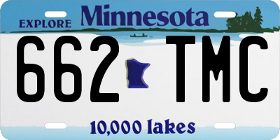 MN license plate 662TMC
