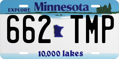 MN license plate 662TMP