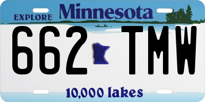 MN license plate 662TMW