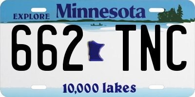 MN license plate 662TNC