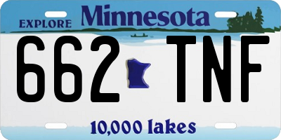 MN license plate 662TNF