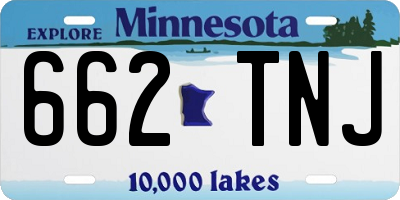MN license plate 662TNJ