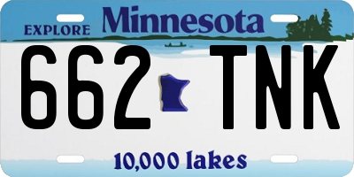 MN license plate 662TNK