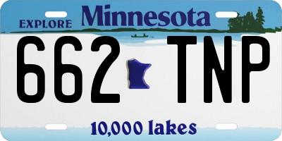 MN license plate 662TNP
