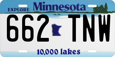 MN license plate 662TNW