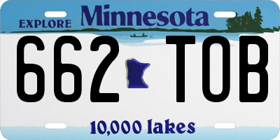 MN license plate 662TOB