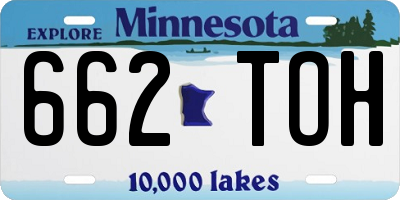 MN license plate 662TOH