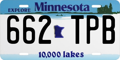 MN license plate 662TPB