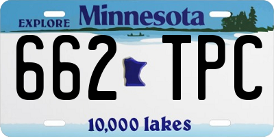 MN license plate 662TPC