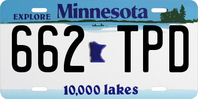 MN license plate 662TPD