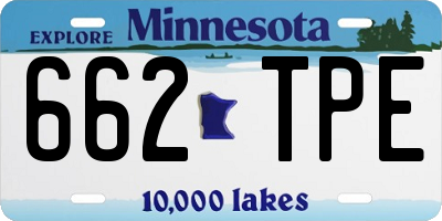 MN license plate 662TPE