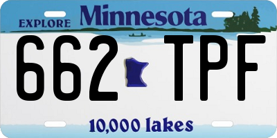 MN license plate 662TPF