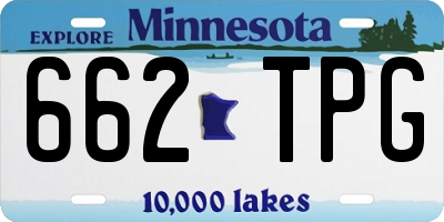 MN license plate 662TPG