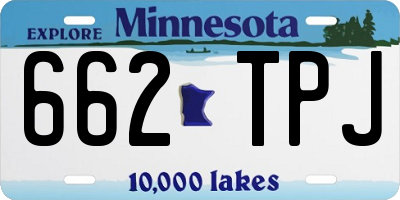 MN license plate 662TPJ