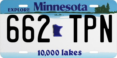 MN license plate 662TPN