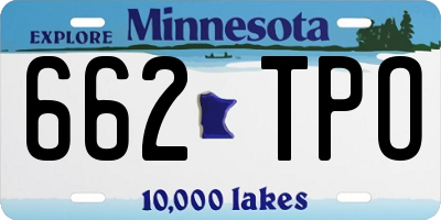 MN license plate 662TPO