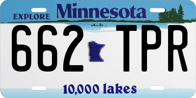 MN license plate 662TPR