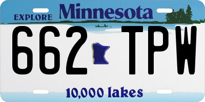 MN license plate 662TPW