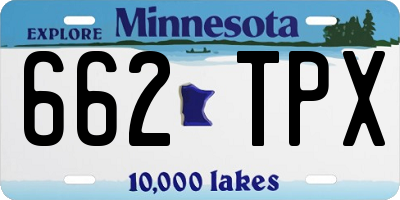 MN license plate 662TPX