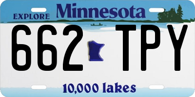 MN license plate 662TPY