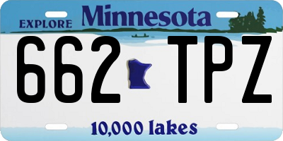 MN license plate 662TPZ