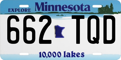 MN license plate 662TQD