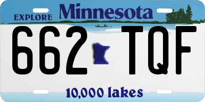 MN license plate 662TQF