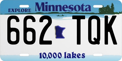 MN license plate 662TQK