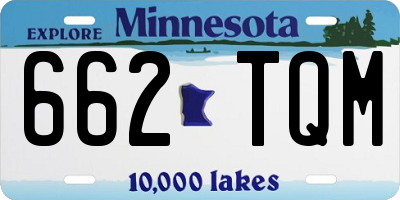 MN license plate 662TQM