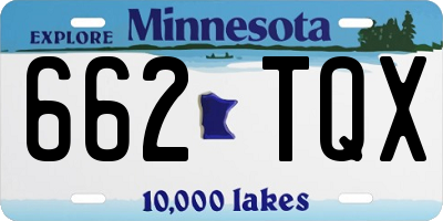 MN license plate 662TQX