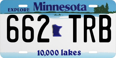 MN license plate 662TRB