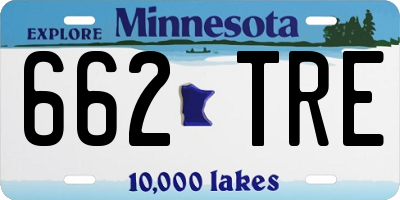 MN license plate 662TRE