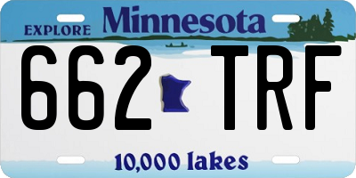 MN license plate 662TRF