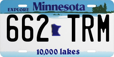 MN license plate 662TRM