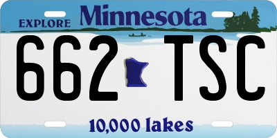 MN license plate 662TSC