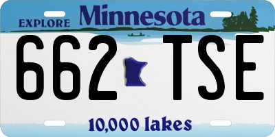 MN license plate 662TSE