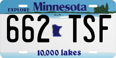 MN license plate 662TSF